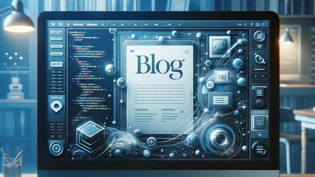 Image showing a monitor with a blog open